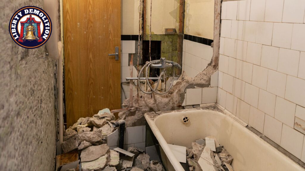 interior demolition services bathroom