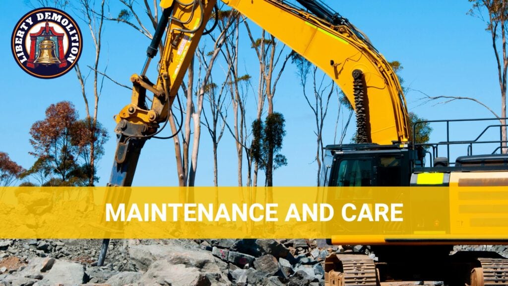 maintenance and care of rock breakers