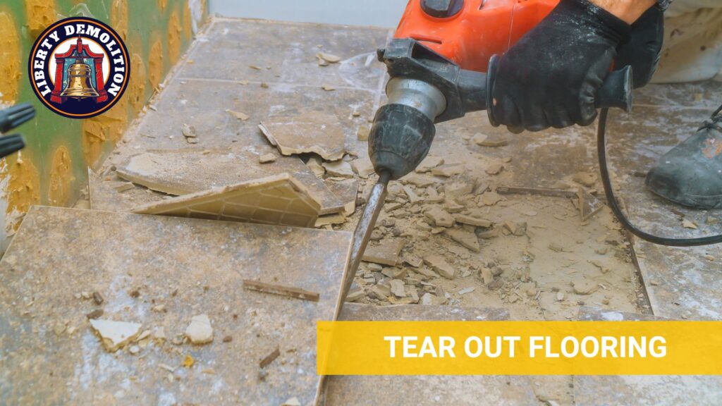 tear out flooring materials